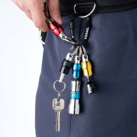 Vessel Bit Holders Keyring QB-K3C quick catcher three holders with carabiner - Image 4